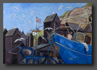 The Boat Repair Yard 70x100cm